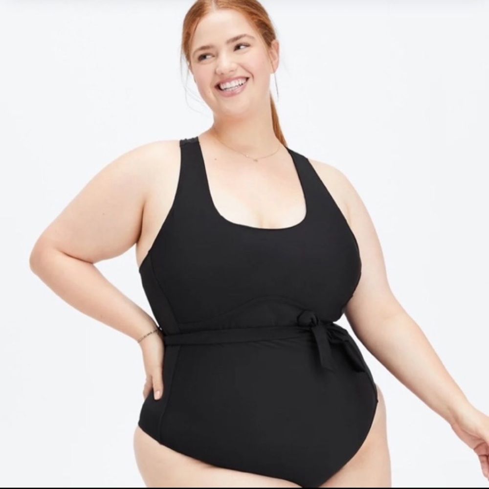 NWT Fabletics Lace-Up Racerback Swimsuit